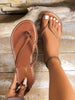 Woven Thong Sandals For Women, Flat Flip Flops, Casual Vacation Style Beach Sandals, Open Toe Slippers For Summer Outdoor, Fashion French Style Suitable With Dresses, Beach